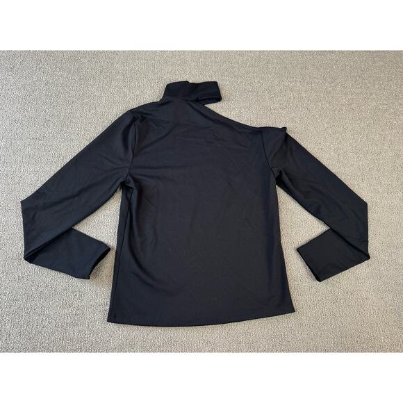 Abercrombie & Fitch Long Sleeve Shirt Cut out Soft as AF Black Size Medium - Picture 2 of 6